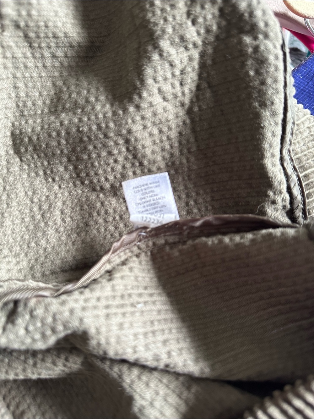 JJill Women’s Olive Green Corduroy with velvet trim barn coat - Picture 10 of 11